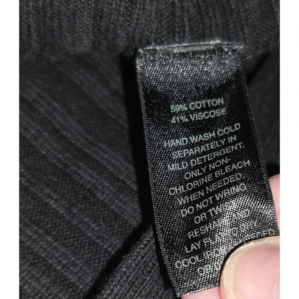 White House Black Market Streetwear Black Draped Open Front Cardigan Size S - Picture 4 of 4